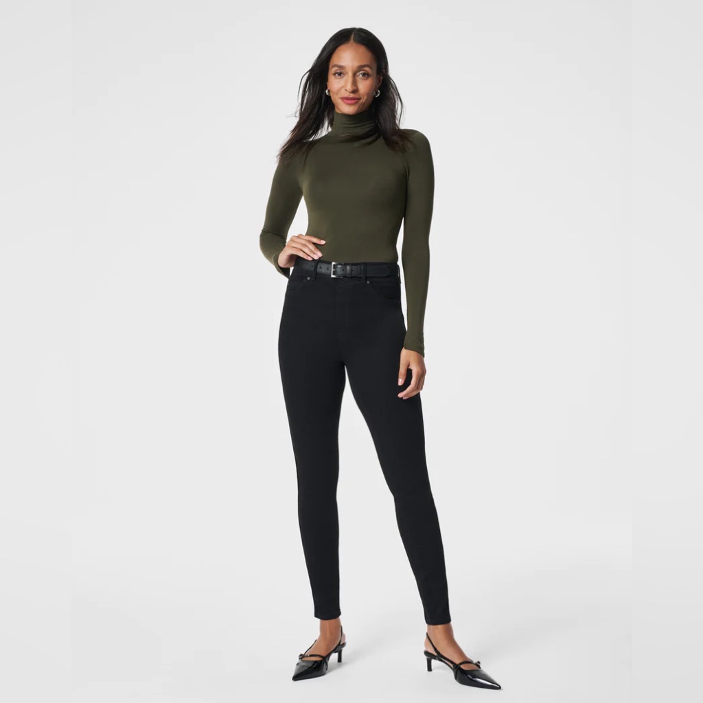 Spanx 20278 Ankle Skinny Jeans- Clean Black